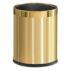 14L/2.6GAL，Gold Bathroom Trash can, Brushed Brass Garbage can, Small Gold by LEASYLIFE
