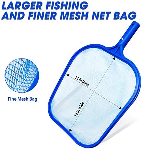 Swimming Pool Skimmer Net Basket with Long Aluminum Pole Extend 7.58 FT Fine Mesh Rake Netting for Cleaning Swimming Pool Spa Pond Leaf Debris - Image 4