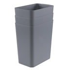 Xyskin Grey Plastic Trash Can, Garbage Container Bin, Trash Wastebasket - Image 7
