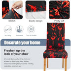 Halloween Chair Covers, Spooky Dining Chair Slipcovers, Stretch Fit