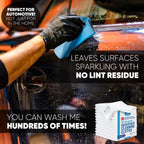12" x 12" MW Pro Multi-Surface Microfiber Cleaning Cloths | White - Image 5