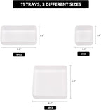 11-Piece Stackable Drawer Organizer Set, Stationery, Utensils in Bathroom - Image 6