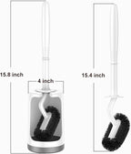 HAMITOR Toilet Bowl Brush Holder Set: Curved Design - Image 7