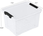 Set of 4 34 L Stackable Plastic Storage Bins - Image 2