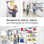 Rubbermaid Fasttrack Garage Wall-Mounted Storage System, 8-Piece Kit