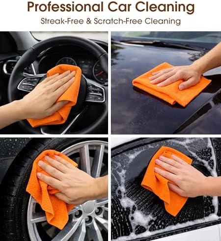 KitchLife Microfiber Cleaning Cloth Roll, 100 Pack - Tear-Away Microfiber Paper Towels, Lint-Free, Reusable, Washable for Kitchen, Car, Dishes, and Sensitive Surfaces (Coral)