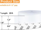 20 Ft Door Weather Stripping Door Seal Strip Tape, Silicone Door Draft Stopper - Image 2