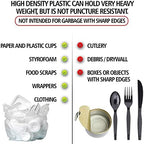 Aluf Plastics High Density Trash Bags, 45 Gallon, 1000 Count, 16 Micron (eq), 40" x 48", Black, for Bathroom, Office, Industrial, Commercial, Janitorial, Municipal, Recycling
