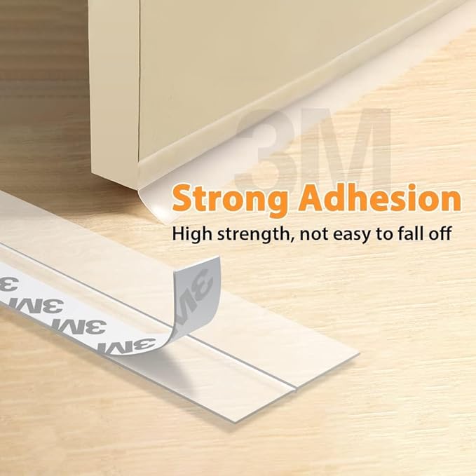 20 Ft Weather Stripping Door Seal Strip, Shower Door Bottom Seal, Self Adhesive - Image 4