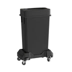 23 Gallon Black Slim Jim Trash Can by Krollen+Industrial