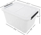 30 Quart Plastic Clear Storage Bin - Image 2