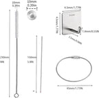 10Pack Straw Cleaner Brush- Long Stainless Steel Straw Brush - Image 2