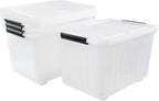 4-Pack 42 L Clear Plastic Storage Container Bin - Image 2