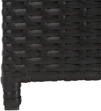 Safavieh Outdoor Collection Serapis Black Wicker Trash Bin - Image 4