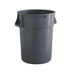44 Gallon Gray Round Commercial Trash Can by Krollen+Industrial