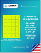 Premium Label Supply Bright Neon Color Fluorescent Sticker Labels by PremiumLabelSupply