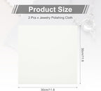 MECCANIXITY Jewelry Polishing Cloth 11.8x11.8 Inch Silver Polish Cleaning - Image 2
