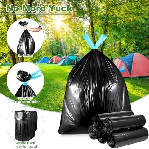 50 Pack Camping Toilet Bags, 8 Gallon Portable Toilet Bags