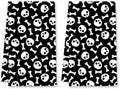 MUBIAO 2 Pcs Halloween Kitchen Towels, Skull Bone Black Dish Hand towel1743