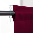 Pickluc Cafe Curtain 30 Inches Long, Rod Pocket Kitchen Half Window Curtain - Image 3