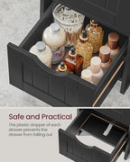 VASAGLE Floor Storage Cabinet, Freestanding Organizer with 4 Drawers