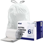 Plasticplace 4 - 6 Gallon White Drawstring Bags, 100% Prime Material, 0.7 Mil - Image 4