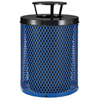Global Industrial Outdoor Diamond Steel Trash Can - Image 5