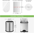 3 Gallon 120 Counts Small Trash Bags Garbage Bags by RayPard, 10-12 Liter Waste - Image 2