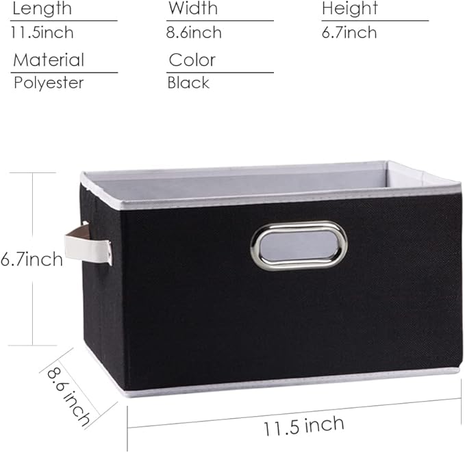 PRANDOM Fodable Storage Bins for Closet Decorative Fabric Storage Baskets Cubes - Image 6