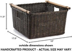 The Basket Lady Deep Pole Handle Wicker Storage Basket, Extra Large, 17.5 in L - Image 6