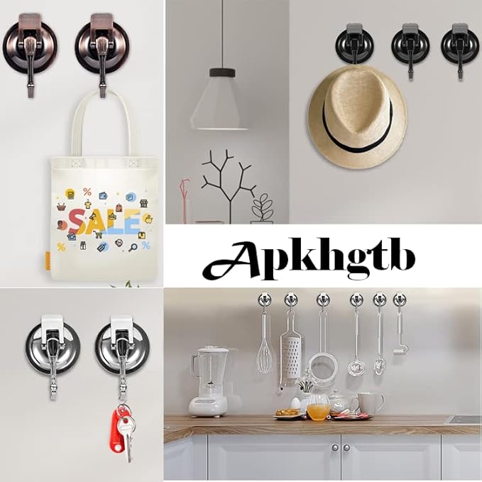 Suction Cup Hooks for Shower, Glass Door, Tile – Loofah, Bath Robe Hook Holder - Image 2
