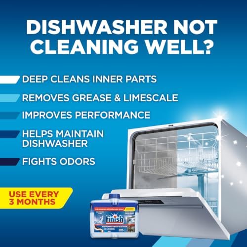Finish Dishwasher Cleaner Liquid, Limescale Remover, 8.45oz, 4pk