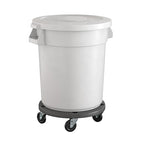 20 Gallon White Round Commercial Trash Can by Krollen+Industrial