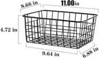 LeleCAT Wire Baskets with Handles Wire Storage Organizer Bin Baskets, Bedrooms - Image 2