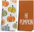 OHSUL Fall Colorful Pumpkin Kitchen Dish Towels Dishcloth 16x24 Set of 2 by OHSUL