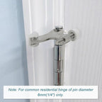 12 Pack Hinge Pin Brushed Nickel Door Stopper, Adjustable Heavy Duty Hinge Pin - Image 2