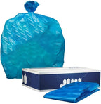 Plasticplace 30-40 Gallon Recycling Trash Bags │ 1.2 Mil│ Blue Garbage Bag - Image 2