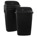 4-Pack 13 Gallon Plastic Swing Top Trash Can, Lidded Wastebasket Garbage Can by Parlynies