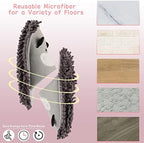 Detachable Dog Mop Slippers for Floor Dusting, Gray