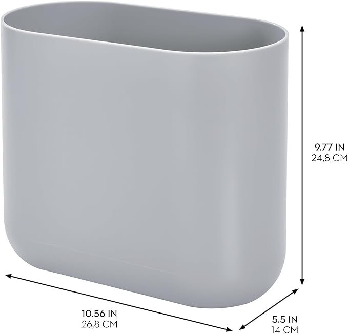 iDesign Small Oval Plastic Trash Ideal - Image 3