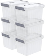 6 Quart Small Clear Plastic Storage Bins - Image 9