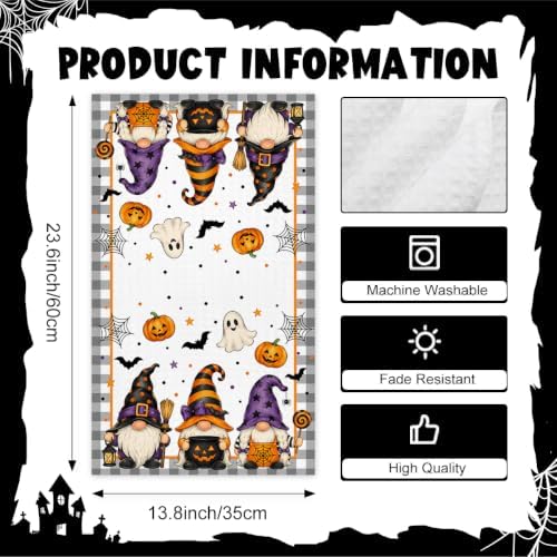 MUBIAO 2 Pcs Halloween Kitchen Towels, Ghost Dish Hand towel1747