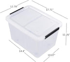 4 Packs 30 L Stackable Plastic Storage Bins - Image 2