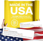 18" x 1200" (100 feet) Yellow Kraft Paper Roll - USA-Made Quality Craft Paper for Gift Wrapping, Kids' Arts & Crafts, School Projects - 100% Recycled Natural Material 50lb Thickness by IDL Packaging