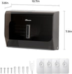 Paper Towel Dispenser Adhesive Wall Mounted, 200+ Multifold Trifold c-Fold Hand - Image 8