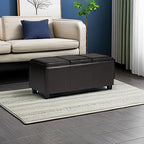 SIMPLIHOME Avalon 42 inch Wide Contemporary Rectangle Storage Ottoman in - Image 6
