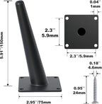 4PCS 6 Inch Matte Black Tapered Angled Legs - Image 3