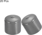uxcell 20pcs Rubber End Caps 33mm ID Vinyl Cap Cover Screw Protectors Dark Grey - Image 2