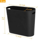 HZSOOCH 3 Pack Slim Waste Basket 3.2 Gallon 12L Plastic Small Trash Can - Image 2