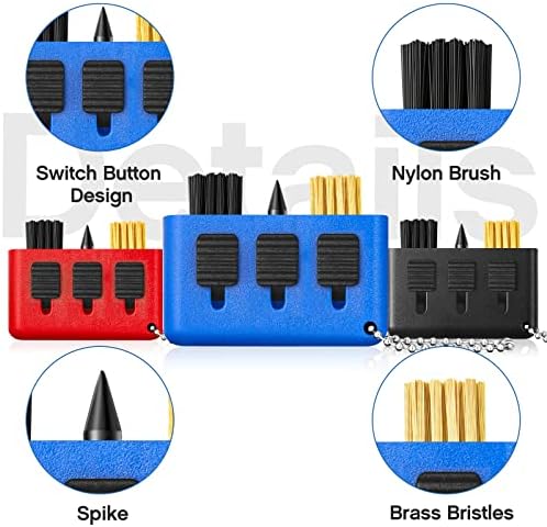 Nuanchu 10 Pcs Pocket Golf Club Brush 3 in 1 - Image 4